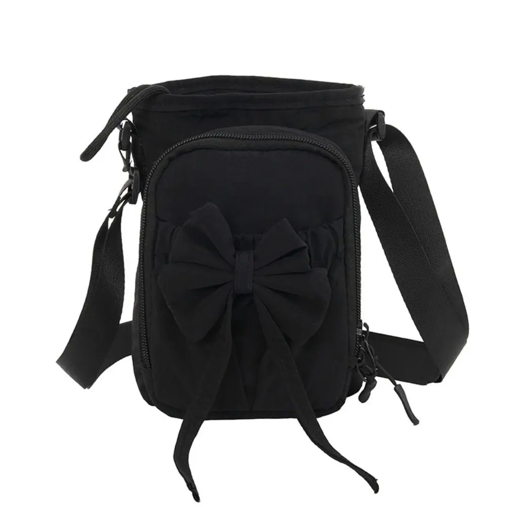 Nylon Rope Bow Drawstring Crossbody Bags Coin Pouch Casual Nylon Shoulder Bag Korean Style Solid Color Mobile Phone Bag Travel - view 2