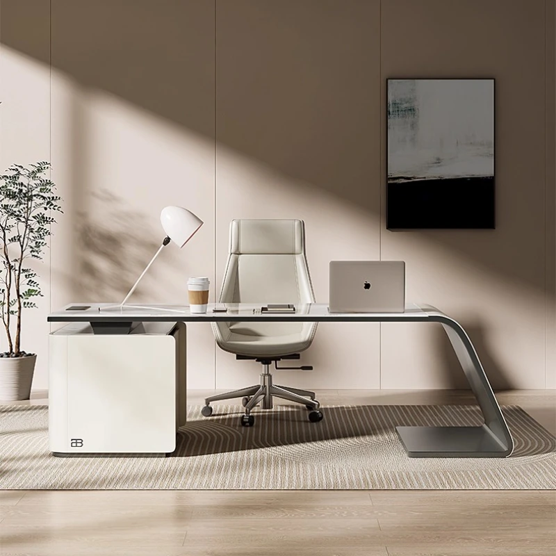 

Large Organiser Adult Bedroom Drawers Gaming Desk Notebook White Mesas De Computador Furniture Luxury Storage Computer Desks