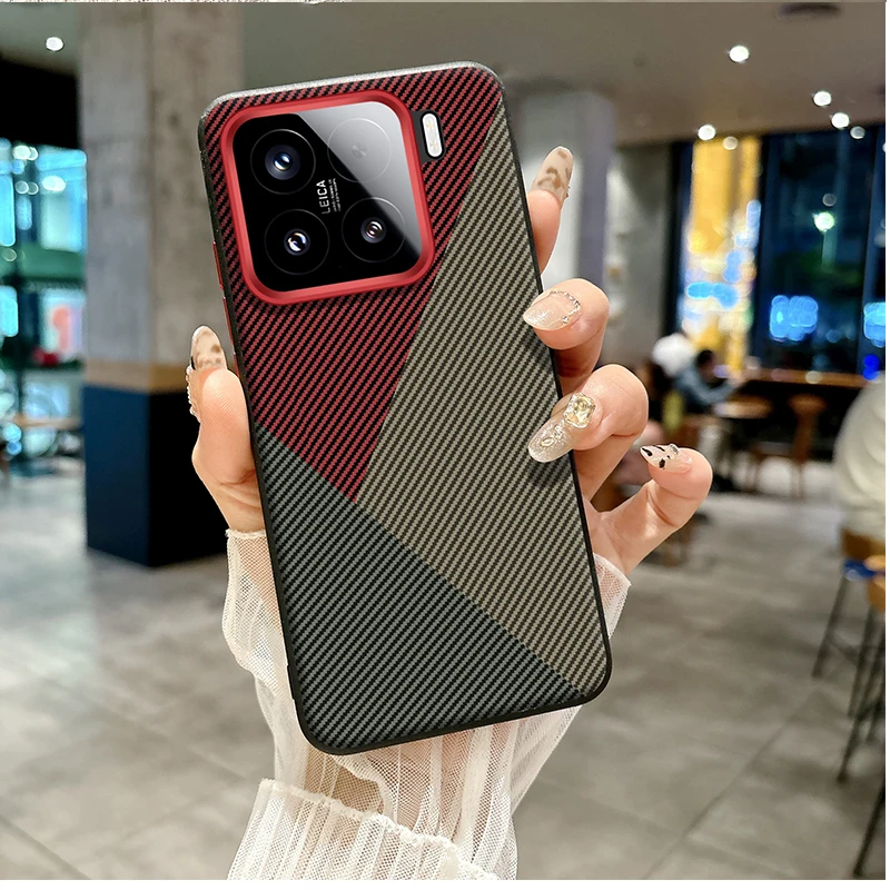 

For Xiaomi 15 Ultra 15 spro 13 Case Luxury PU Leather Matte splicing Protective Back Cover Case phone Shell CMDSJP