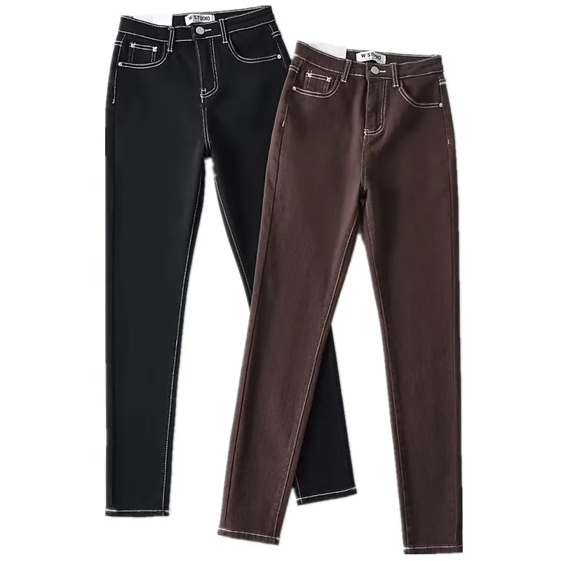 

Slim Fit High Waist Jeans Women's Faion Trend Summer 2023 Cotton Stretch Denim Pencil Pants k Wa Long Trousers