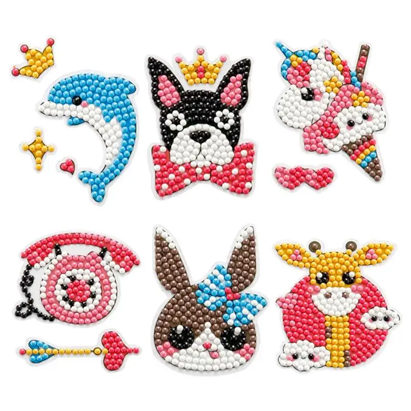 

1Set Cartoon Pattern DiamondPainting Kits 5D DIY Handmade Children Sticker Toys Home Ornament Crafts Art Diamond Animal