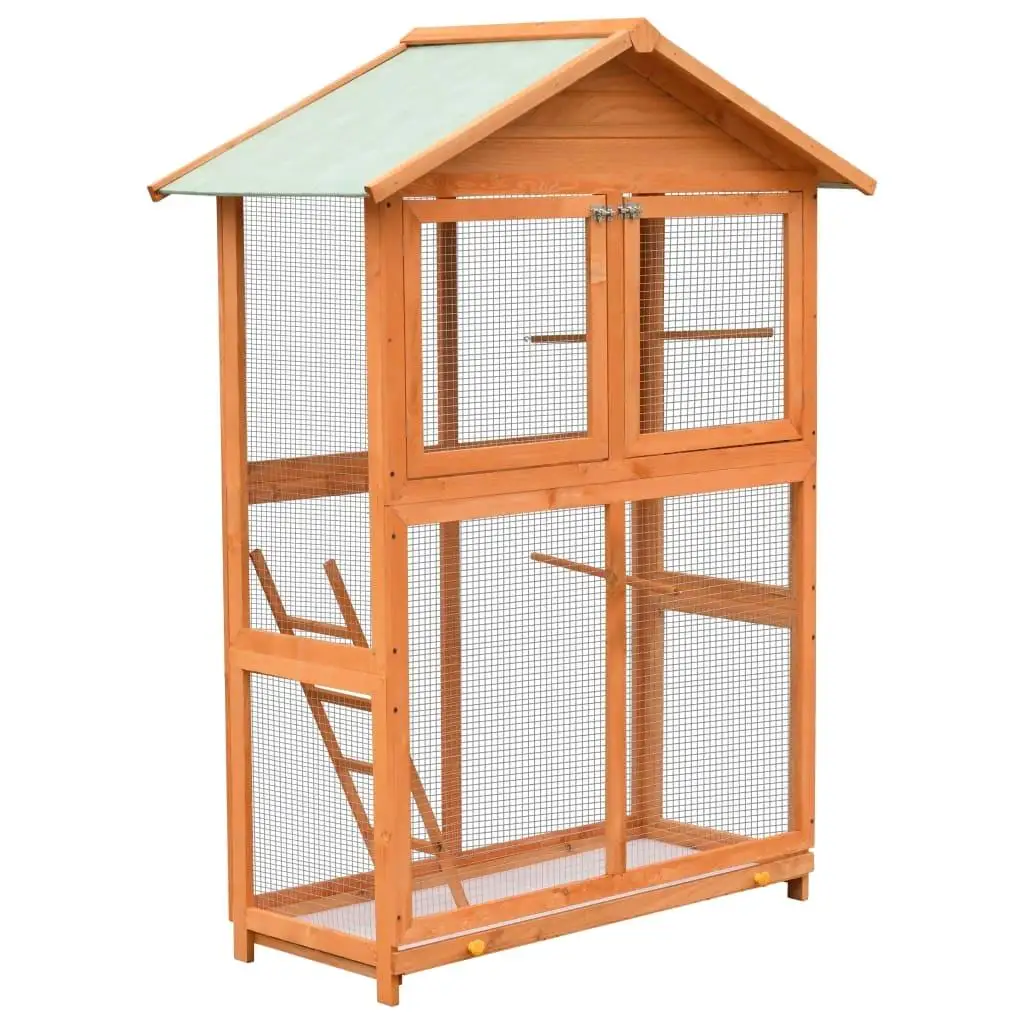 Large Solid Pine & Fir Wood Bird Cage 49.4x23.4x64.6 - Spacious Home for Birds