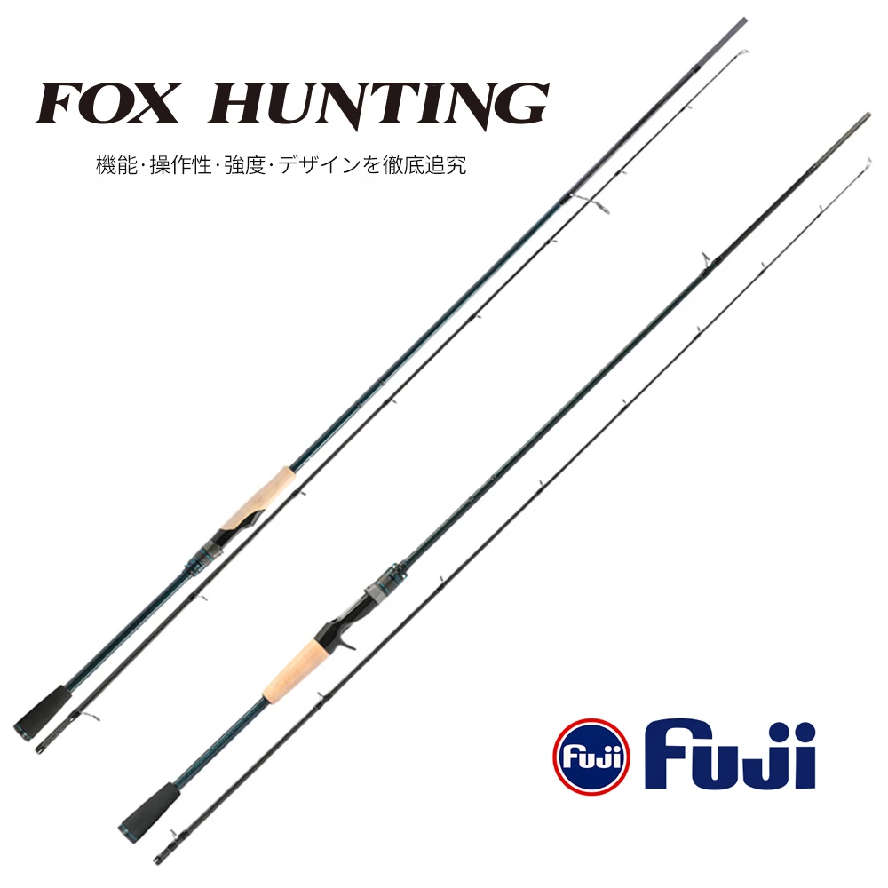 2023 TSURINOYA FOX HUNTING II Lightweight Bass Rod 2.2m/2.4m/2.28m/2.3m/2.4m M/ML/L Spinning Casting Fishing Rod Full FUJI Parts