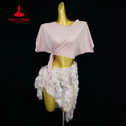 New Belly Dancing Suit Loose and Comfortable Top+tassel Short Skirt 2pcs Women's Oriental Dance Sexy Practice Clothing Set