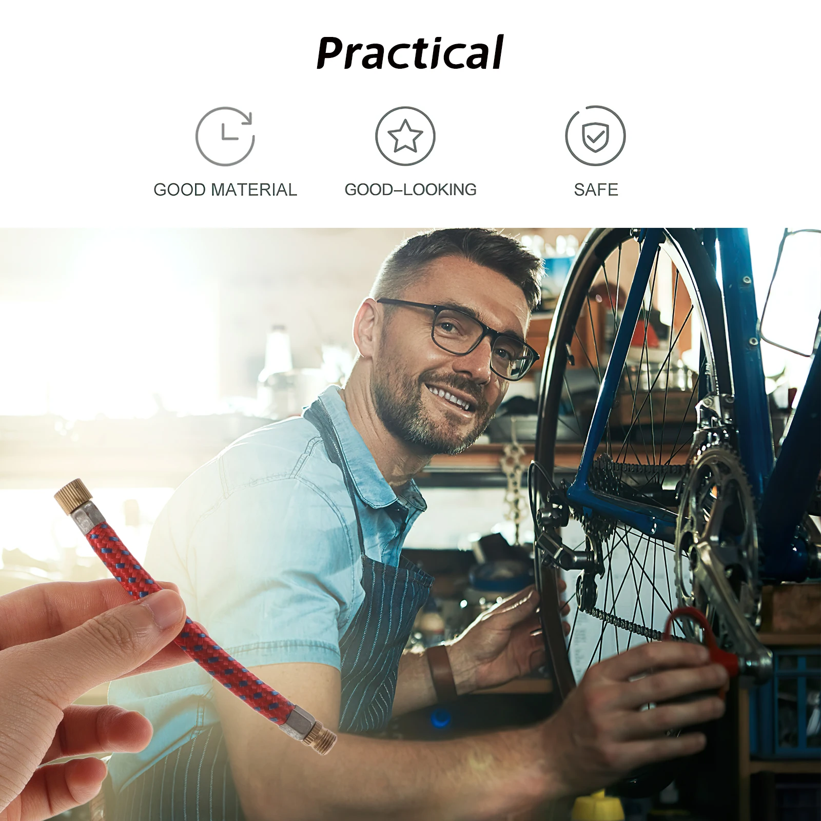 

1 set Bike Pump Adapter Tool Set Inflation Needles For Balls Tires Air Beds Motorcycle Bicycle Repair Kit Car Basketball Tire