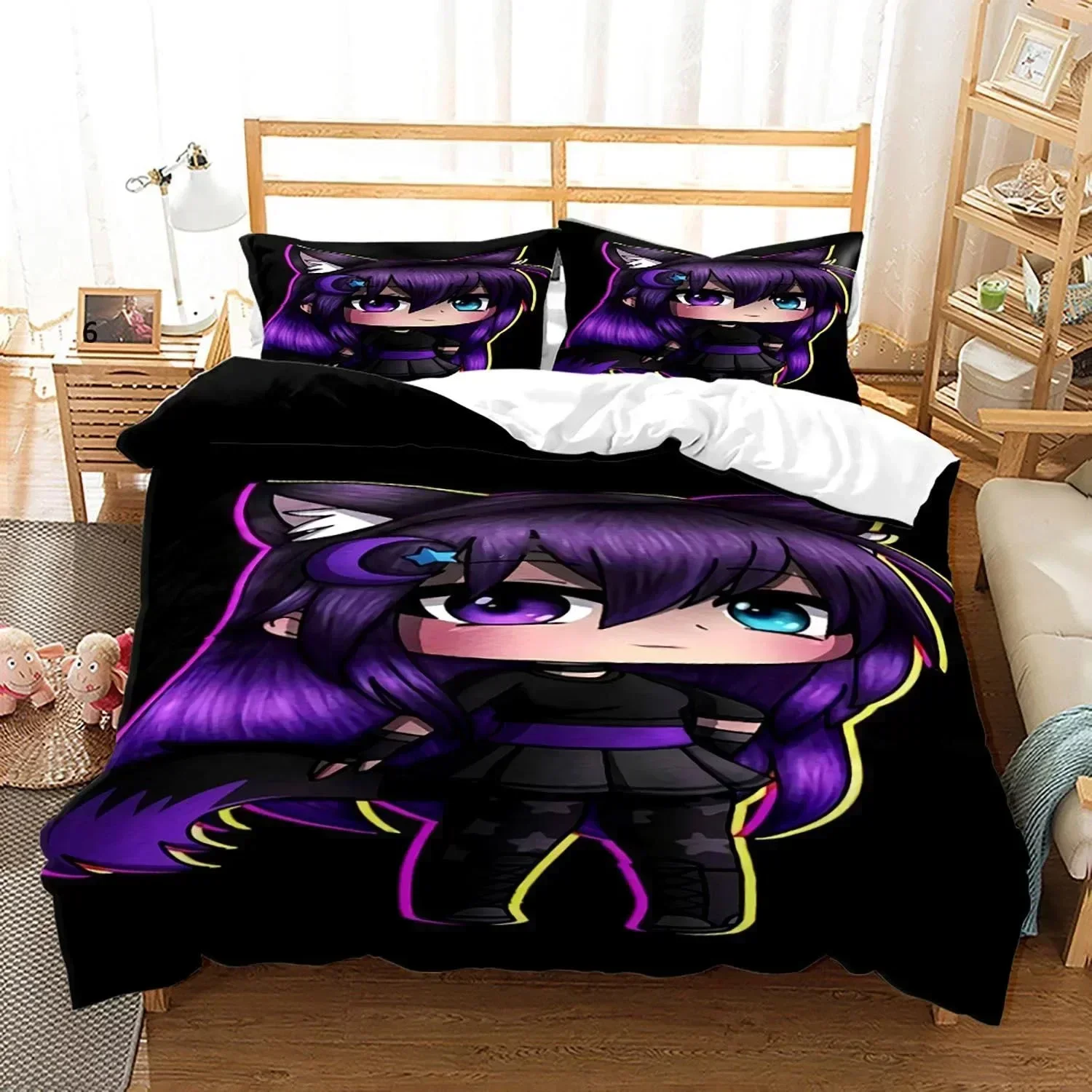

Gacha Life 3D NEW Duvet Cover Pillowcase Bedding Set Adult Boy Girl Bedroom Decoration Children Single Double Large