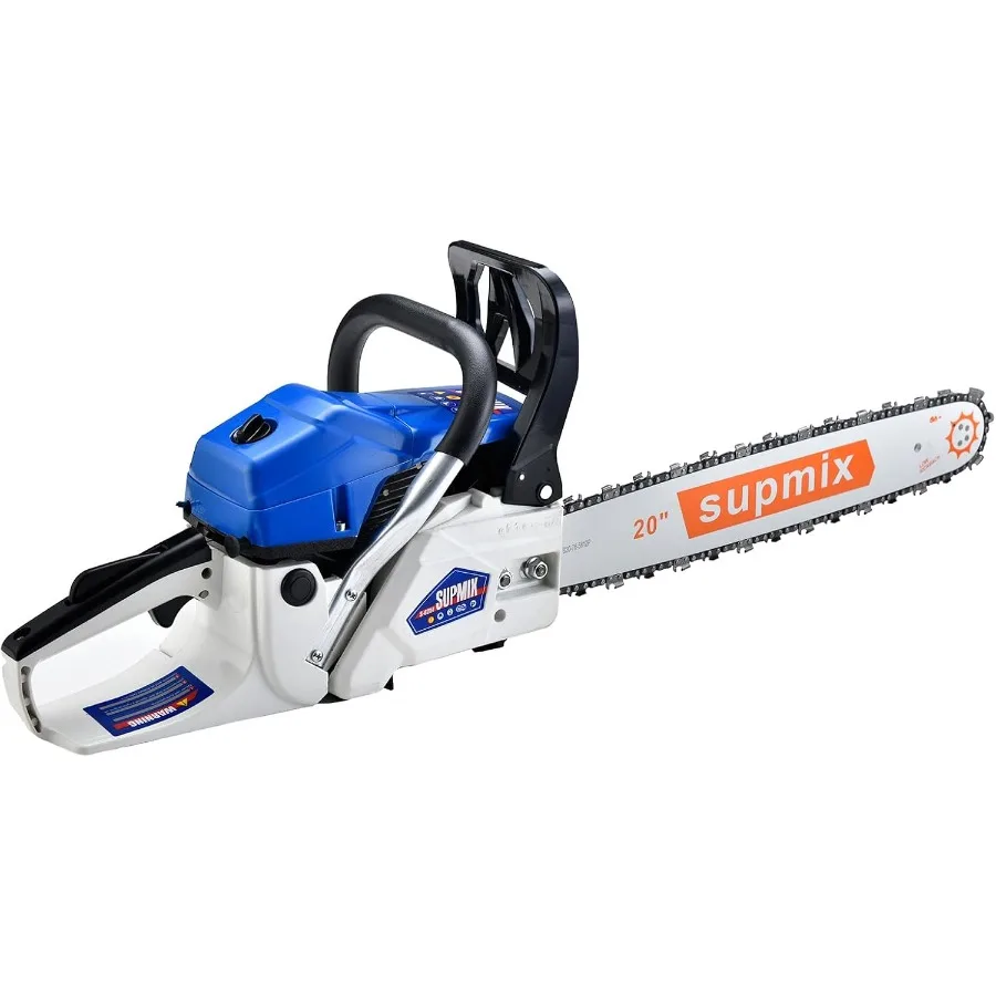 

20-дюймовая газовая бензопила, 62 куб.см, бензиновая цепная пила, 2-тактные ручные аккумуляторные бензиновые бензопилы для эффективной резки древесины