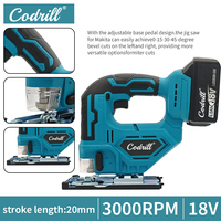 Brushless Jigsaw 340W Electric Jig with Saw Blade 18v Cordless Barrel Handle Jigsaw Power Tool For Makita Battery PIN