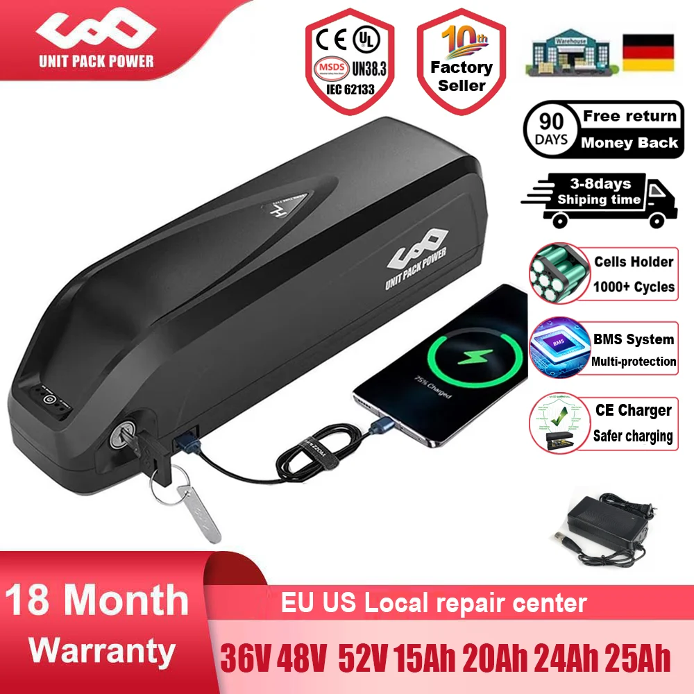 

Hailong EBike Аккумулятор 36 В 48 В 52 В 20 Ач 24 Ач Горный велосипед 18650 21700 Электрический аккумулятор для 8fang 1000 Вт 750 Вт 500 Вт 250 Вт