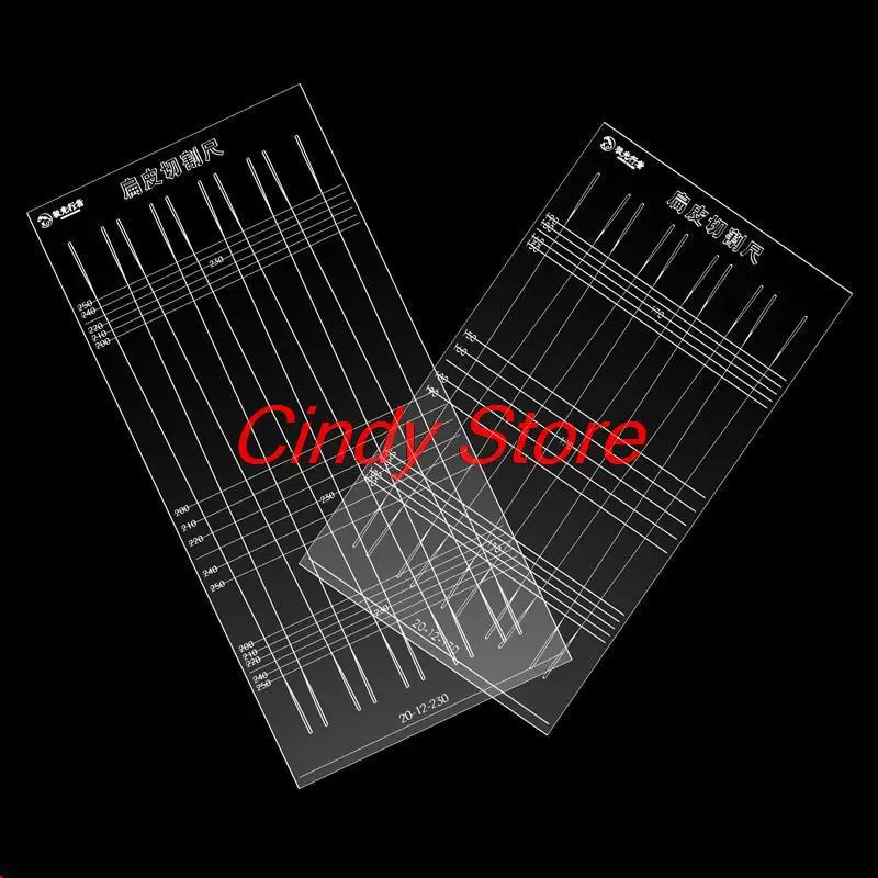 1pc Taper Ruler Flat Tape Measure Slingshot Flat Rubber Band Tailor-made Template Taper Plate With Frame Without Frame