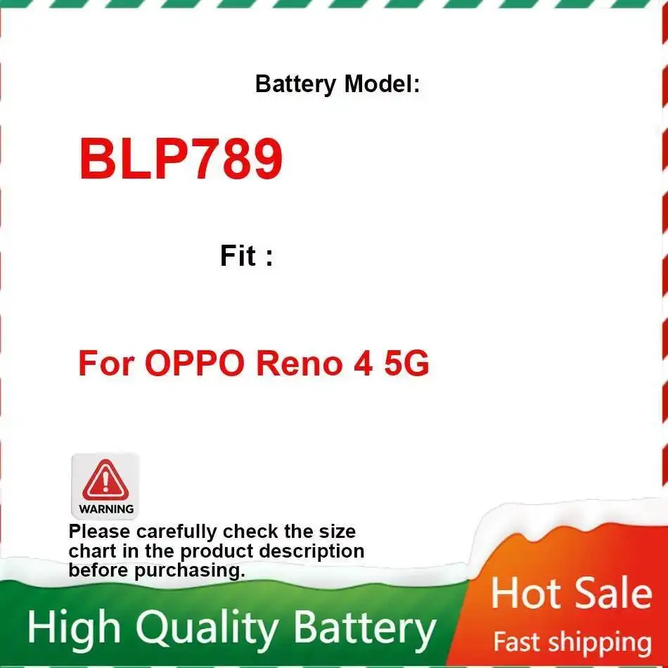 

Аккумулятор мобильного телефона с сильной совместимостью 2010 мАч BLP789 для Oppo Reno 4 5G