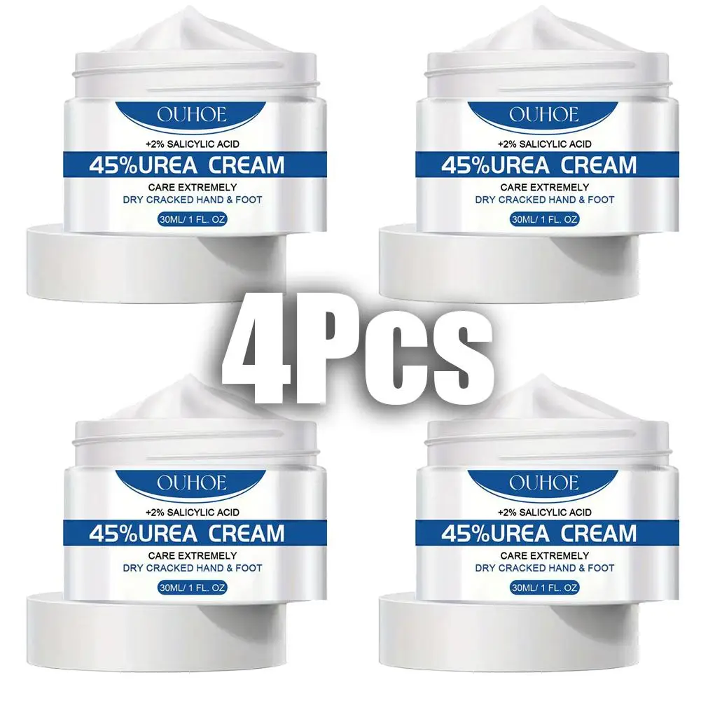 4Pcs Urea Cream 40 percent for Feet with 2% Salicylic Acid Maximum Strength & Intensive Repair Care for Dry Cracked Heels