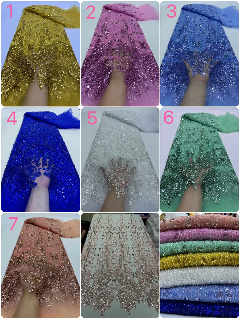 African Brocade Jacquard Lace Fabric 2024 High Quality Embroidery Net Lace French Gilding Lace Fabric For Wedding Dress Party