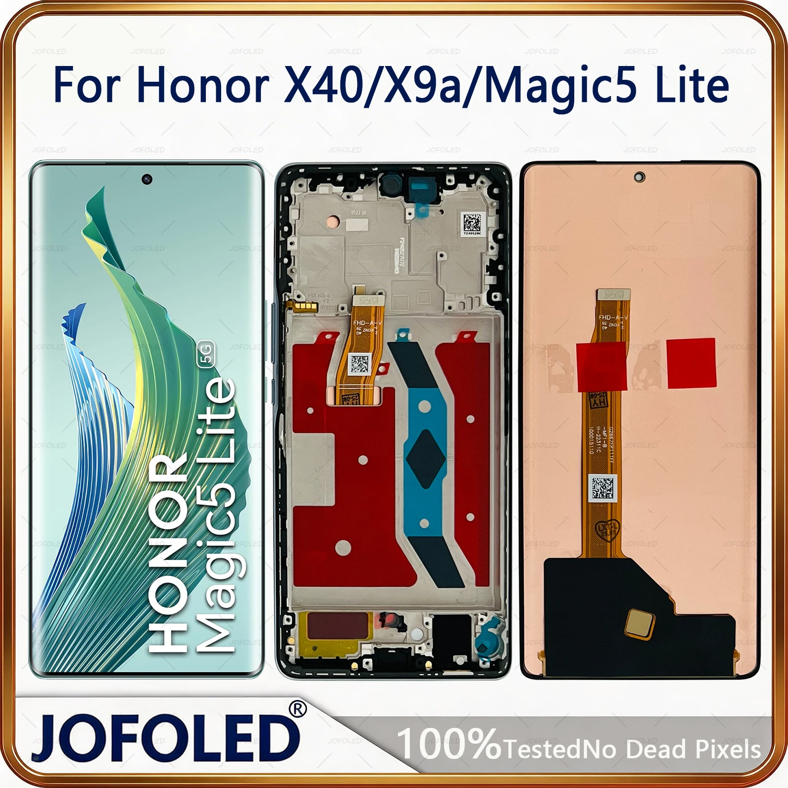 OEM X40 Display For Honor Magic5 Lite LCD Screen Assembly AMOLED For Honor X9a X40 LCD Display RMO-NX1 RMO-AN00 Replacement Part