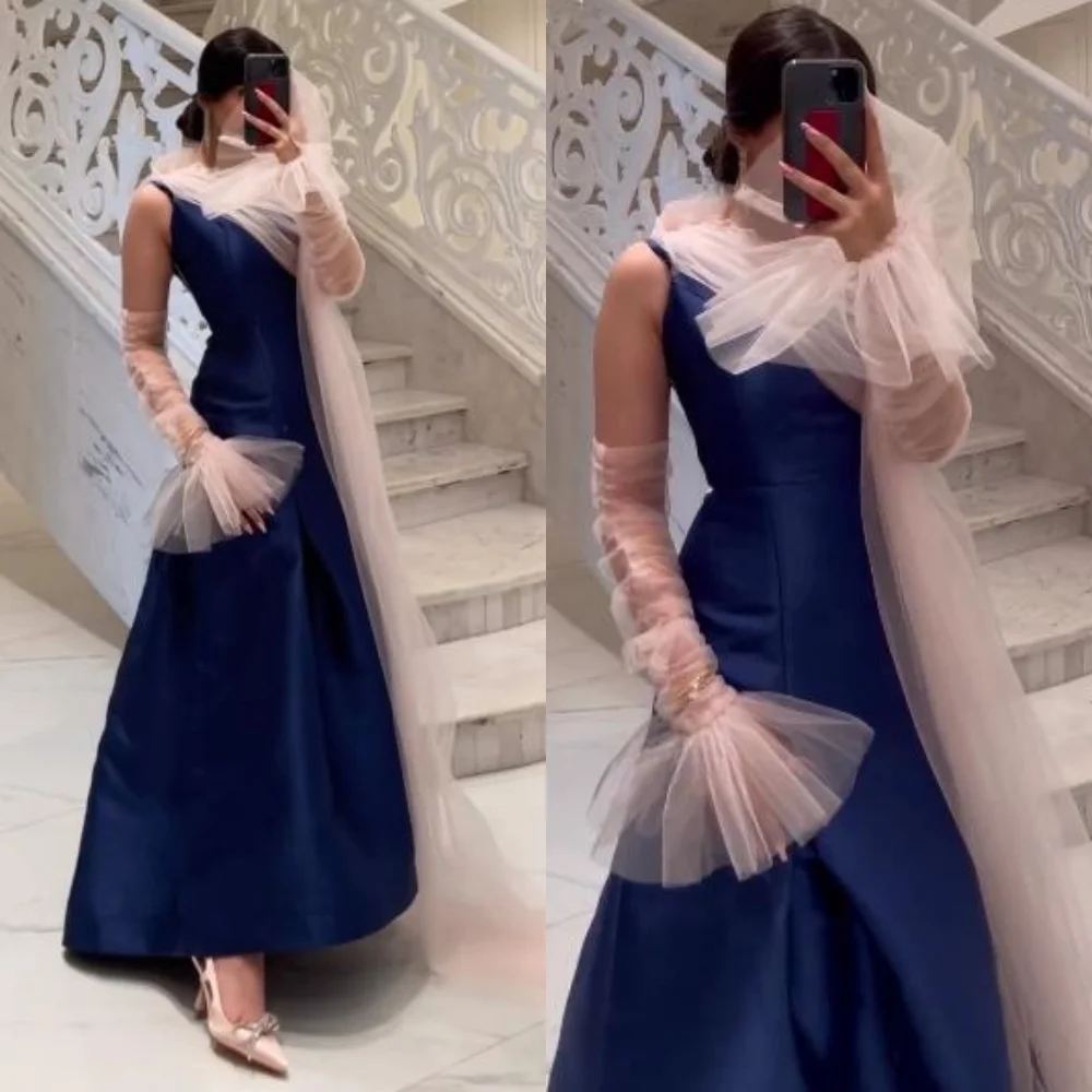 

Retro High Quality Spaghetti A-line Tulle Satin Formal Occasion Gown vestido de casamento 2023 balo elbises