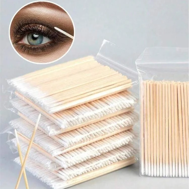 100/200/300/500 Pcs Precision Cotton Swabs, Makeup Corrector Sticks, Mini Nail Polish Clean Up Tools for Eyebrow