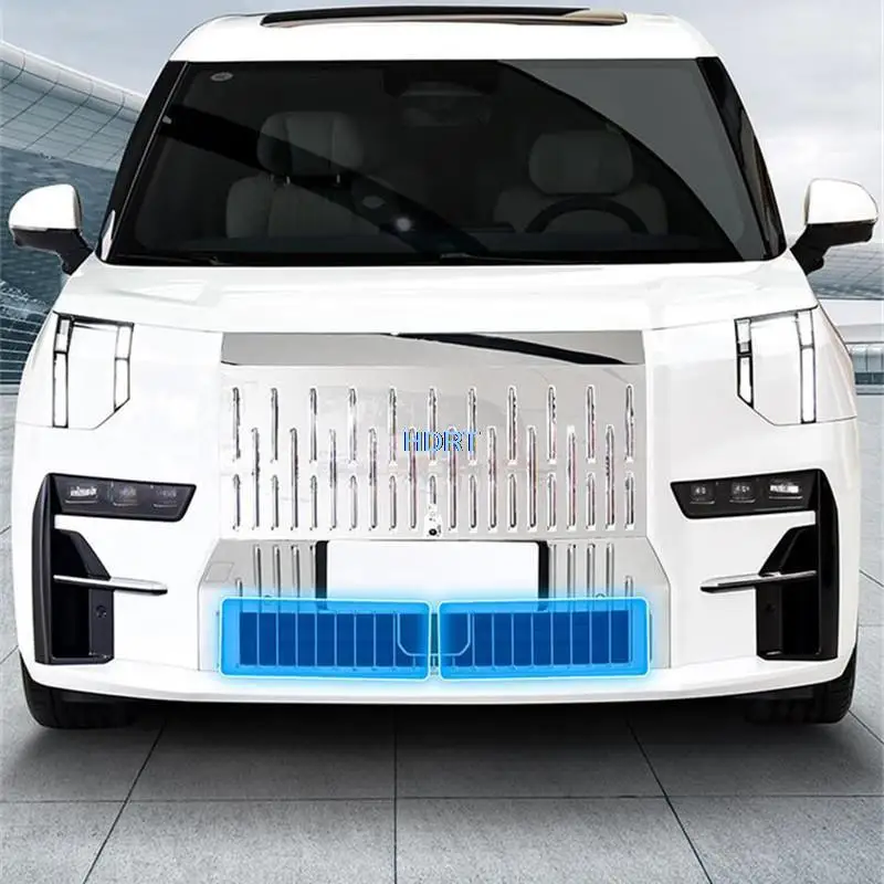 Front Head Grille Lower Insert Net Screening Middle Mesh Cover Trim Protection For Geely Zeekr 009 2022 + Car Style Accessories