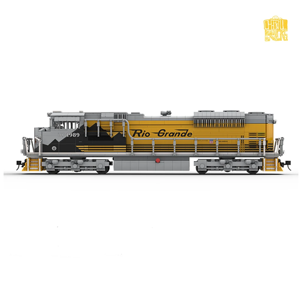 MOC TT056 1989U-Pacific UP Train Model With PDF Drawings Building Blocks Bricks Kids DIY Toys Birthday Christmas Gifts