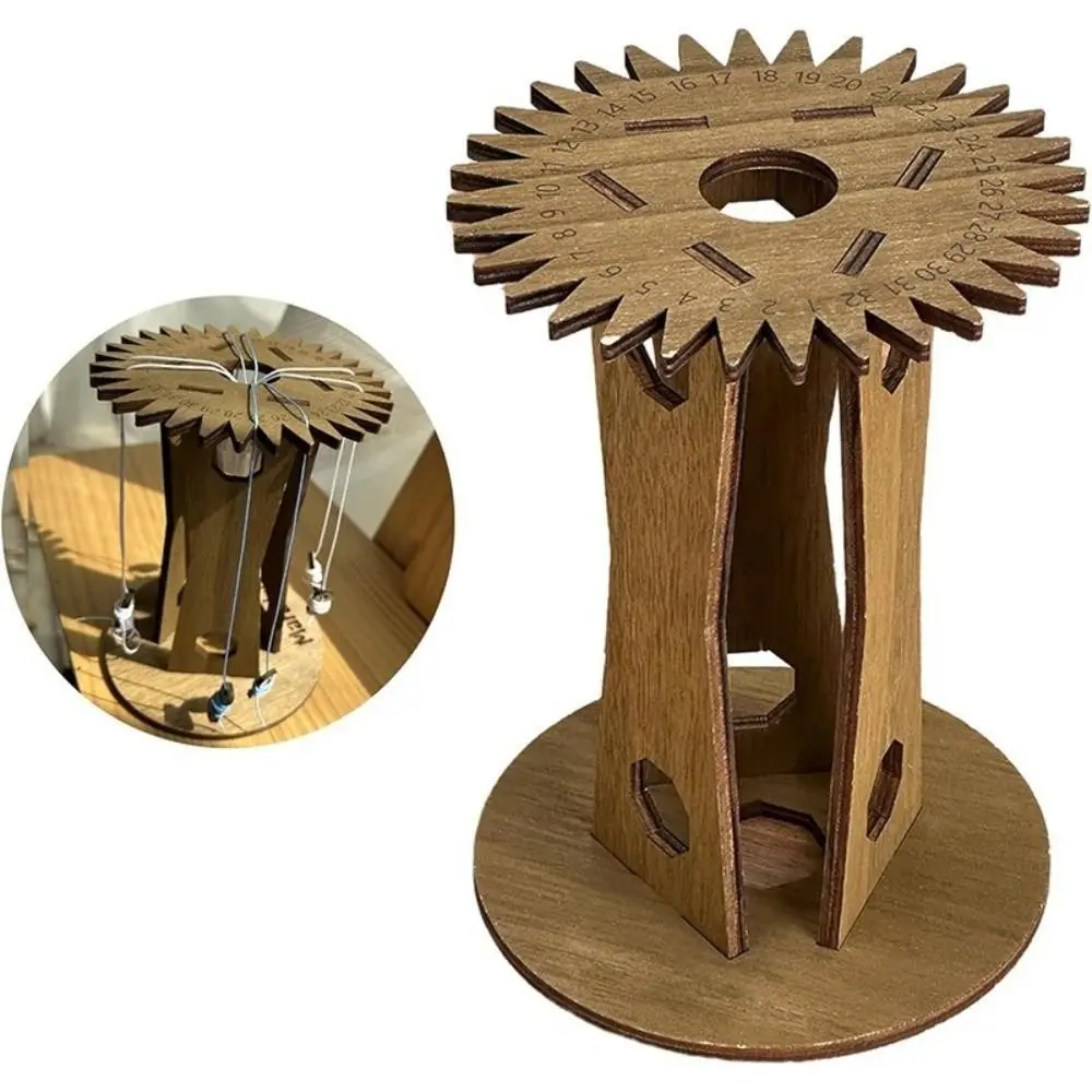 Weaving Wood Braiding Disk String DIY Bracelet Knitting Disk Handmade Woven with Wooden Handles Hand Rope Braiding Frame