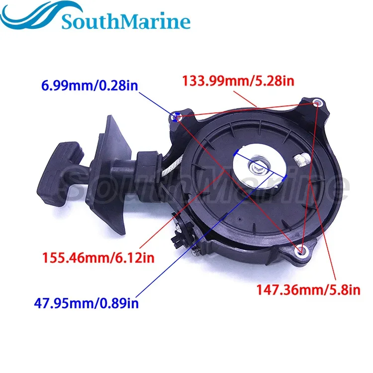 Pull Starter Assy For Hangkai 4-stroke 6.5hp F6.5 / 2-stroke 5hp 6hp Boat Outboard Motor