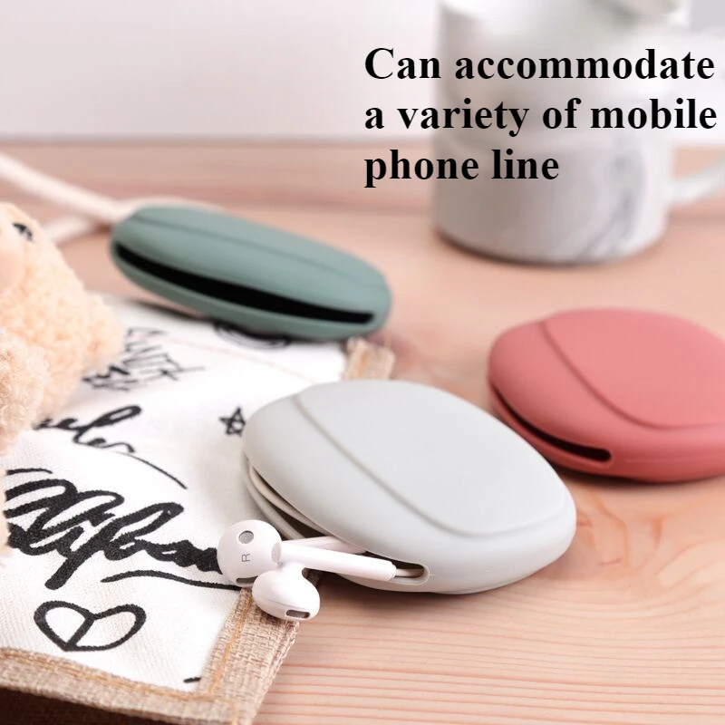 

Fashion Wireless Bluetooth Headset Data Cable Silicone Protective Cover Storage Bag Box Organizadores Toy Sac Travel Cosmetic