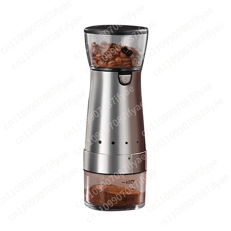 

Автоматическая кофемолка для кофейных зерен, мини-электрическая кофемолка с керамическими жерновами, 5 регулируемых настроек, для путешествий и использования на кухне