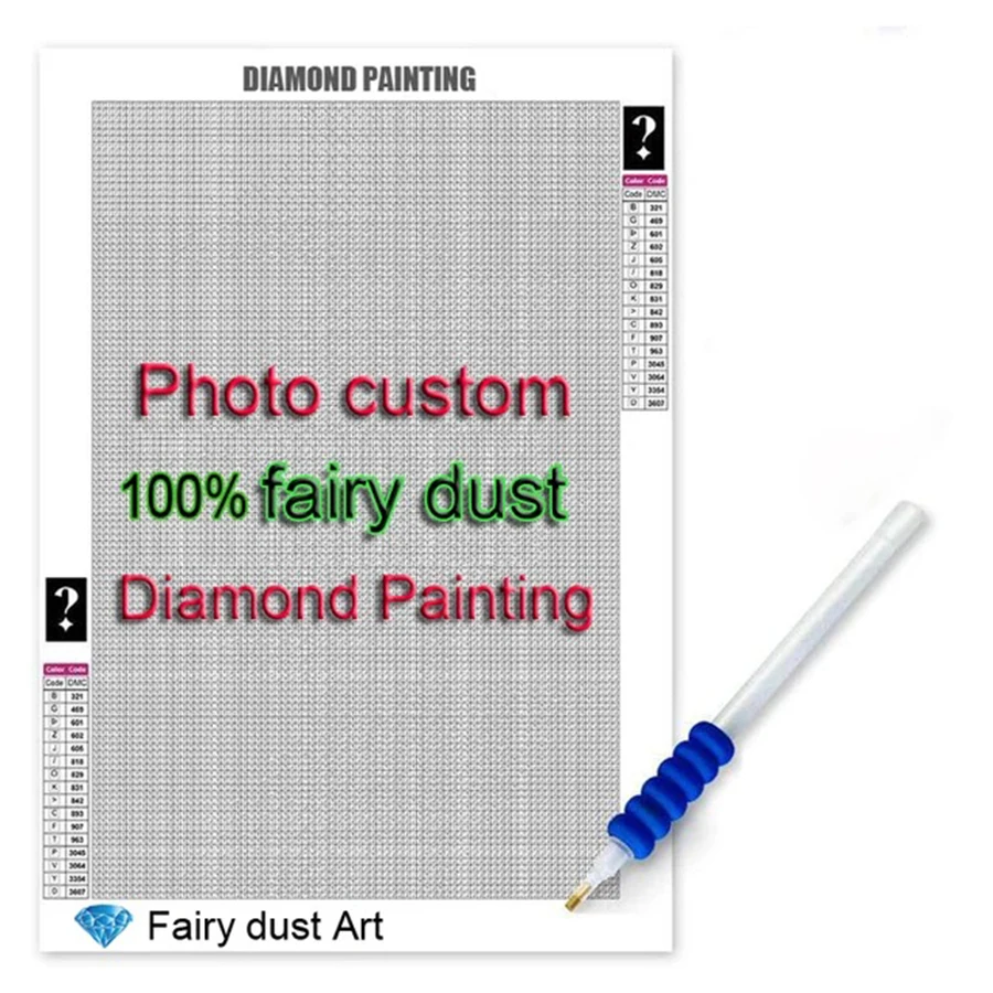 New Fashion 100% Full Square Fairy Dust Beads 5D Diy Diamond Painting Photo Custom/Ramdom Mosaic Embroidery Diamond Art Gift