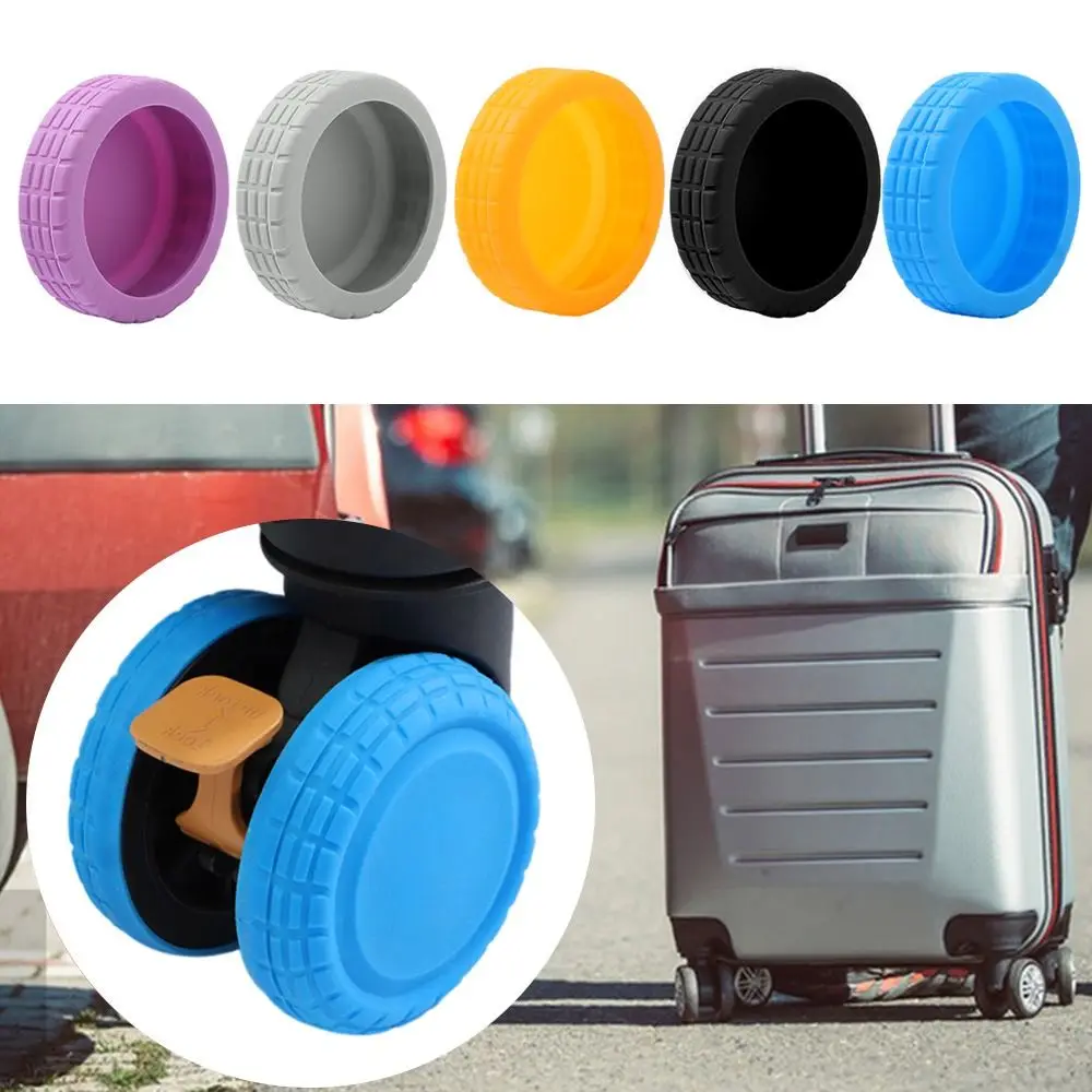 Silicone Luggage Wheels Protector Suitcase Parts Axles Reduce Wheel Wear Suitcase Wheels Protection Cover