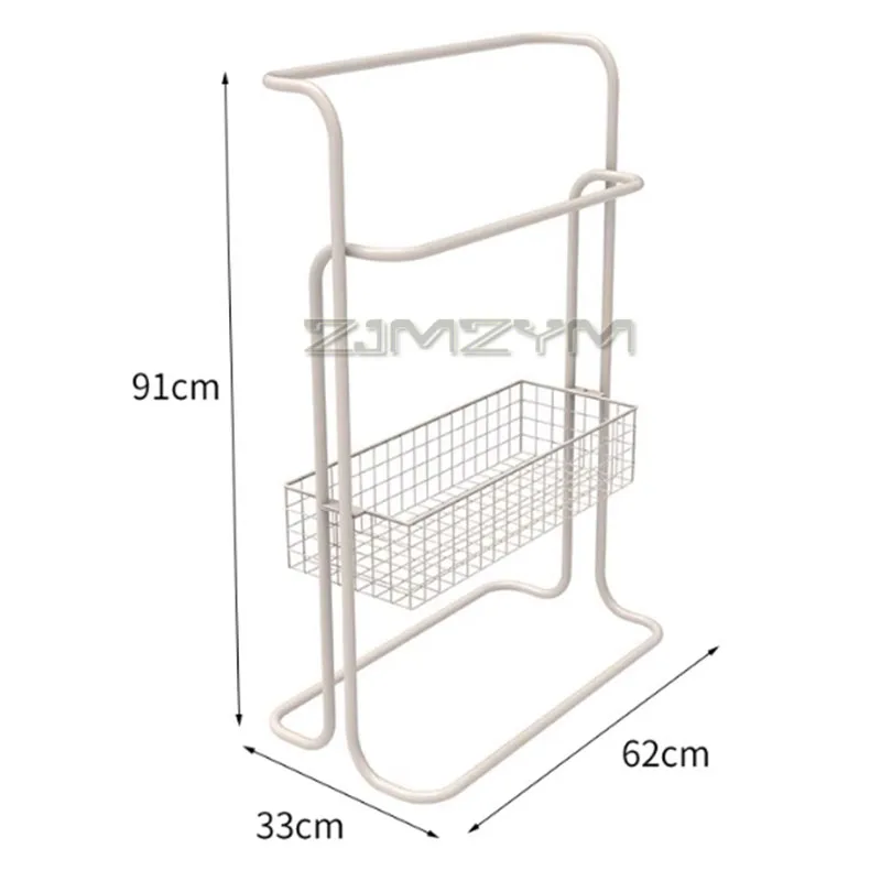 Anti-slip Waterproof Towel Shelf No-punching Floor Storage Rack Large Capacity Detachable Bath Rack Nordic Minimalist Home Decor