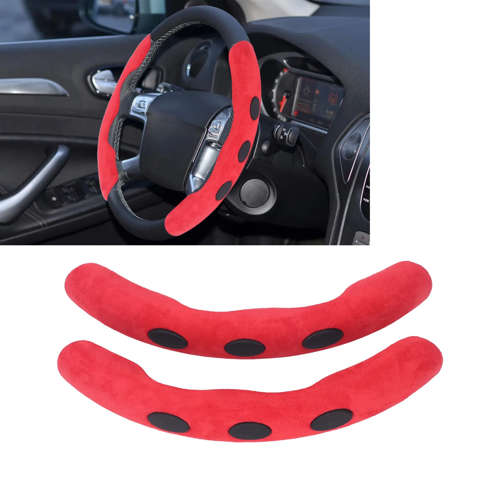 

Suede Steering Wheel Cover for Anti Slip and Comfortable Car Use for Ford Mondeo Suede Car Interior Accessories Decoration