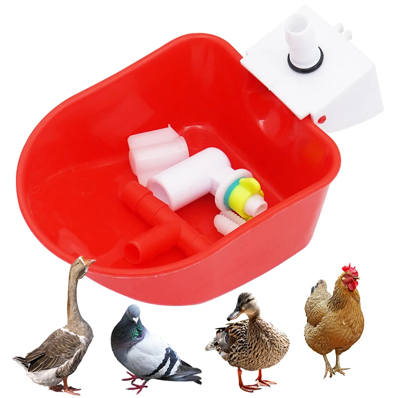 2 Pcs Goose Duck Chicken Automatic Drinking Bowl Cup Waterer Farm Turkey Quail Poultry Waterer Drinking Bowls Water Dispenser