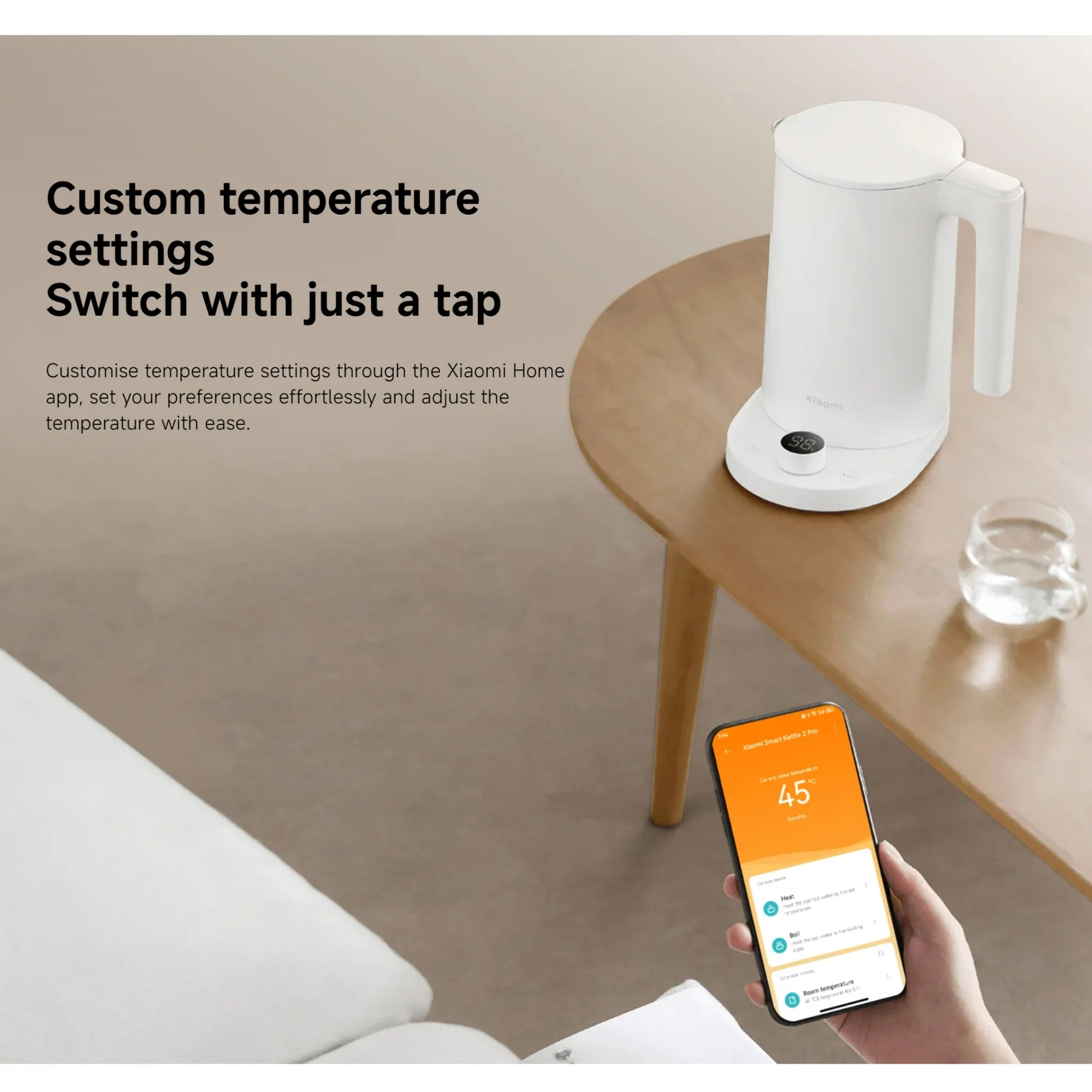 غلاية Xiaomi الذكية 2 Pro 1800 وات 1.7 لتر غلاية كهربائية أجهزة المطبخ شاشة LED 24 ساعة درجة حرارة ذكية ثابتة