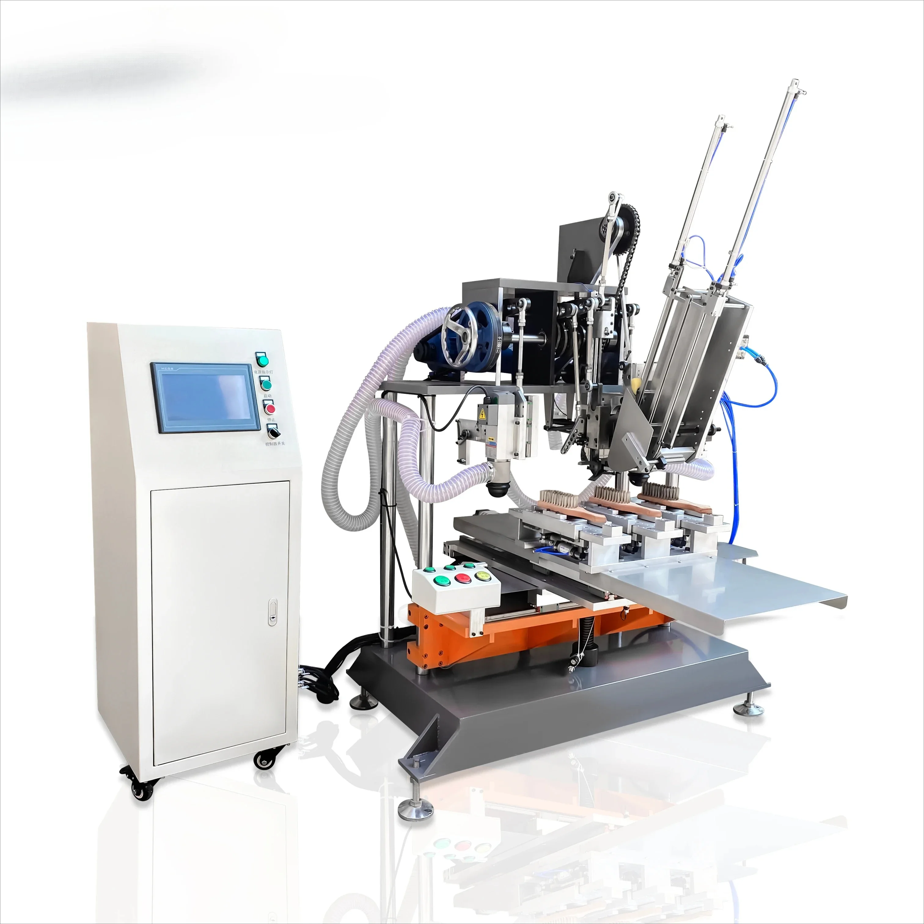 

High Efficiency Automatic CNC 2 Axis 2 Drilling 1 Tufting Steel Wire Brush Making Machine Easy To Operate Make Flat Wire Brush