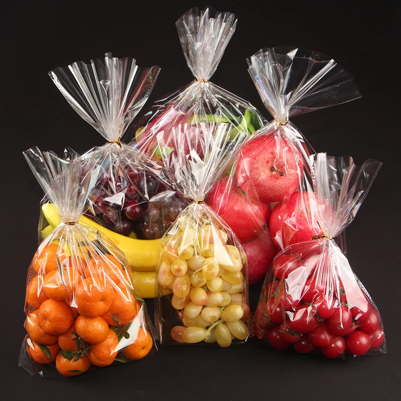 Transparent flat-top candy bag Opp plastic cellophane bag Lolly packaging cookies packaging wedding party small gift bag