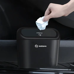 Portable Hanging Car Trash Bin Interior Storage Case Car Gadgets For Nissan J10 X-Trail Qashqai Juke Leaf Micra NOTE Patrol etc