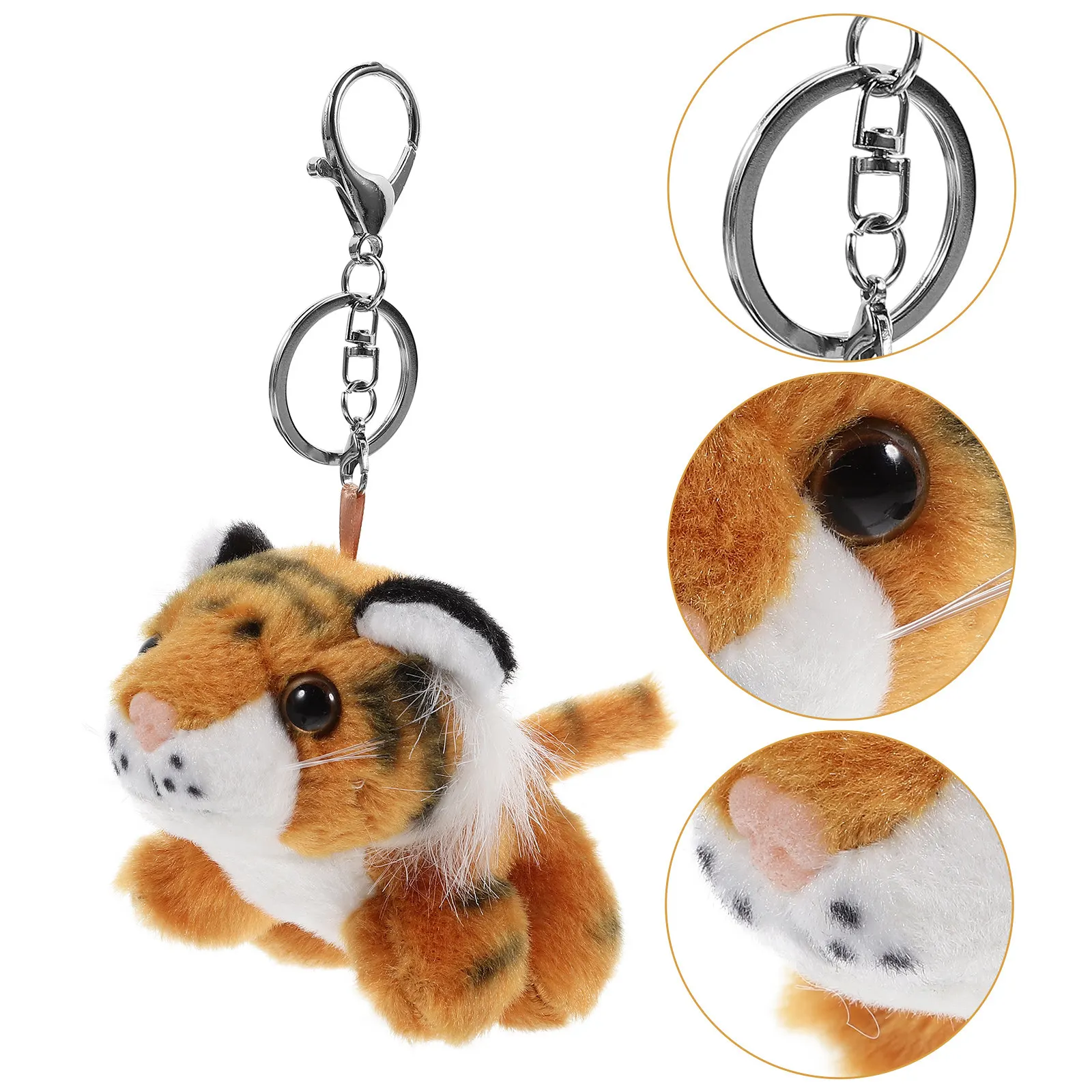 

Брелок-тигр: креативный портативный аксессуар для сумок, рюкзаков, клатчей, сумок через плечо, украшение для свадебных вечеринок, плюшевая игрушка-ключница