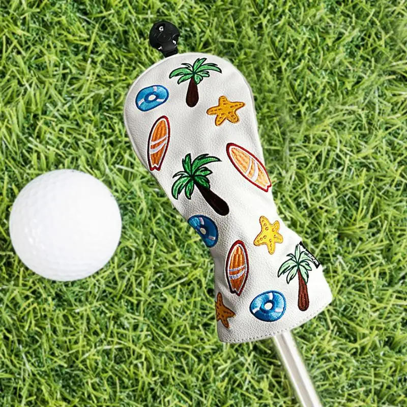 4pcs Golf Club Covers Set PU Leather Golf Club Head Covers Unisex Golf Putter Covers For Driver Fairway Wood And Hybrid