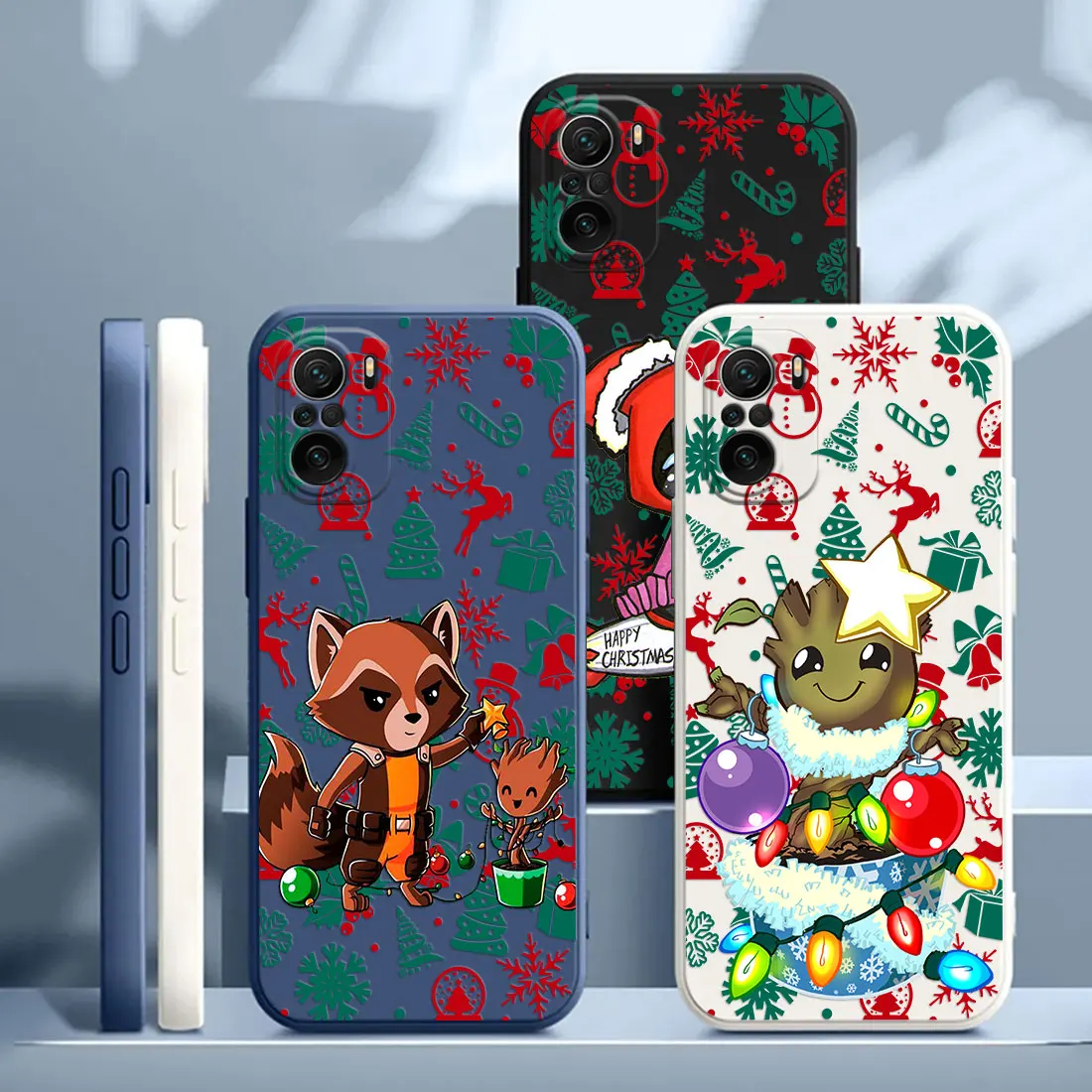 Rocket Raccoon Groot Christmas Case For Xiaomi Poco X7 F7 M7 X4 X5 F6 M6 Pro 5G Mi11 10T 11T 12T 13T 14T 15T Pro 15 Phone Cover #2