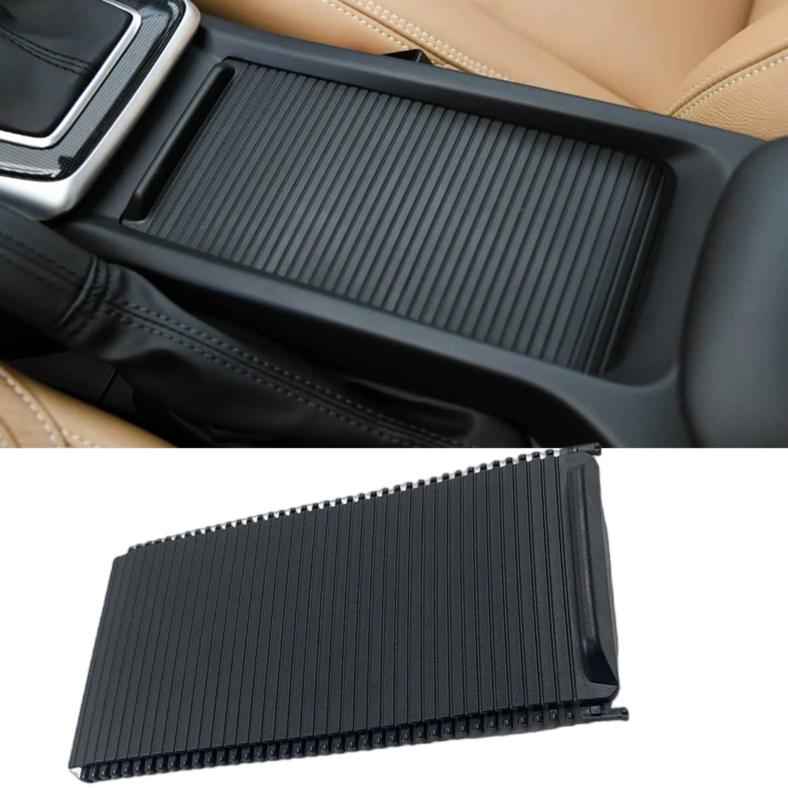 

Car Interior Center Console Water Cup Holder Pull Roller Blind Cover For Volvo V40 2013-2019