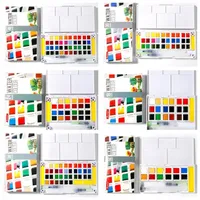 12/24/36/48 Color Concentrate Solid Watercolor Paint Set for Beginners Outdoor Watercolor Painting Creation Portable Art Tool