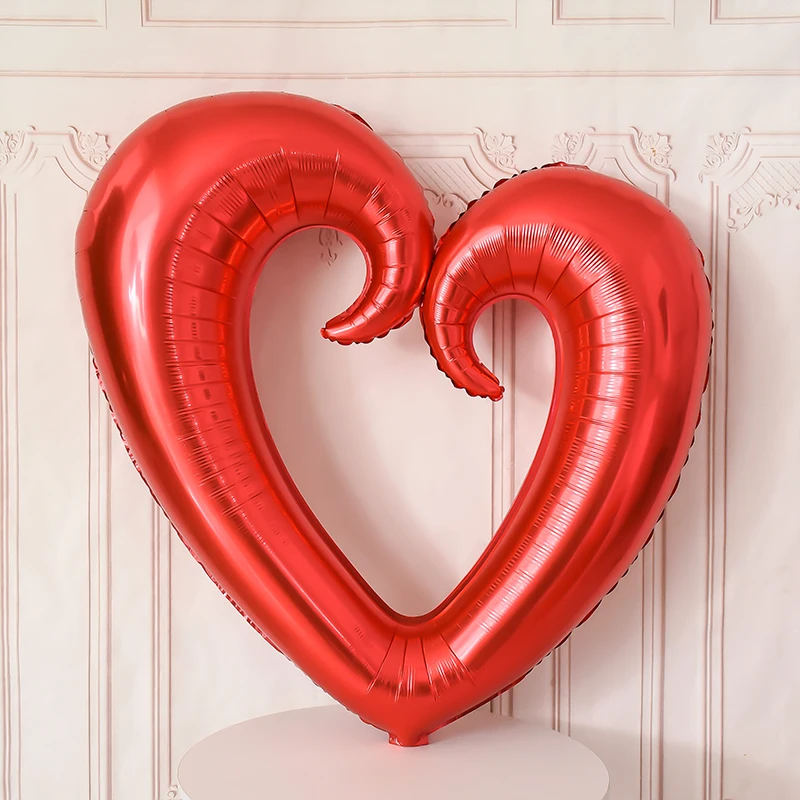 

40inch Giant Hollow Heart Shape Foil Balloons Wedding Decoration Helium Balloon Valentines Day Decor Birthday Party Supplies