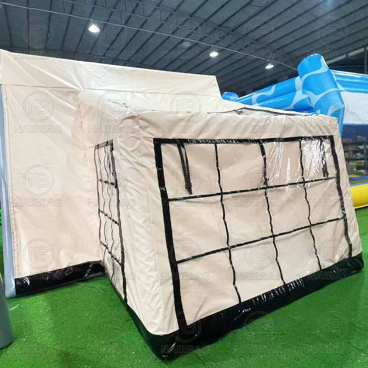 خيمة هواء للتخييم عالية الجودة PVC 4 الموسم في الهواء الطلق مقاوم للماء المحمولة خيام التخييم القابلة للنفخ مع مضخة هواء