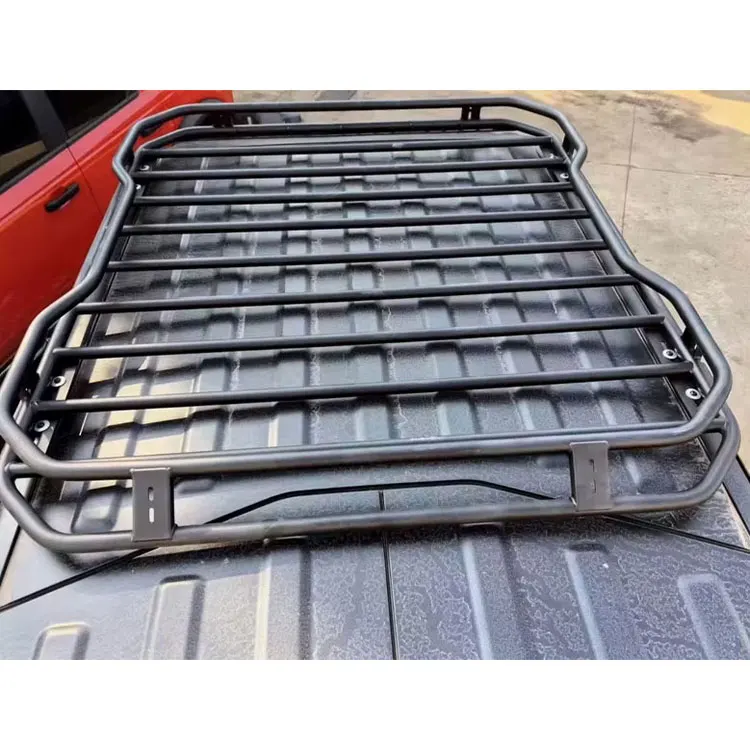 4-Door رف أمتعة جبل حامل البضائع سلة رف سقف الصلب الأسود لرانجلر JK JL المصارع BJ40 #4