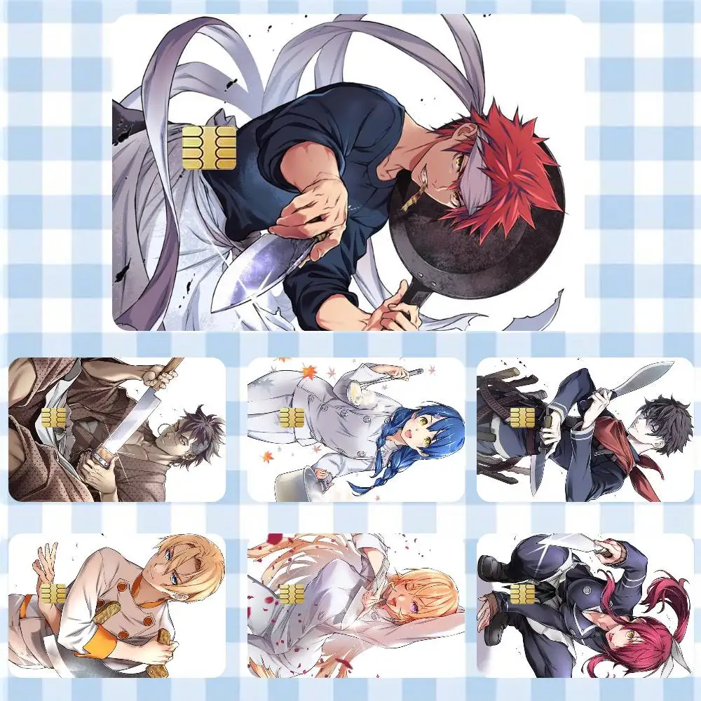 

Food Wars! Shokugeki no Soma Anime Sticker Film Tape Skin for Credit Card Debit Card Cartoon Waterproof Stickers