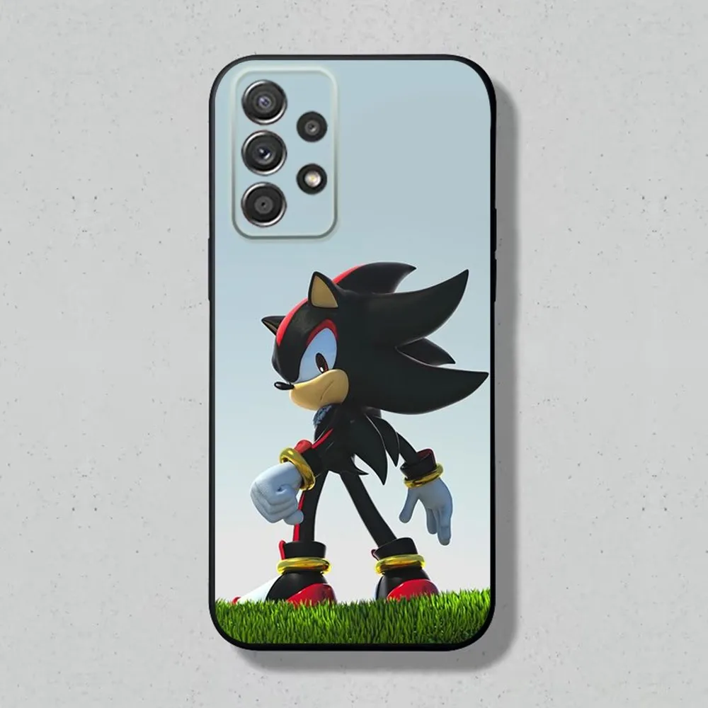 S-Sonic H- Hedgehog Phone Case For Samsung S24,S23,S22,S21,S20,S10,S10E,S9 Plus FE Note 20 Ultra 10,9 Plus Black Cover Shell