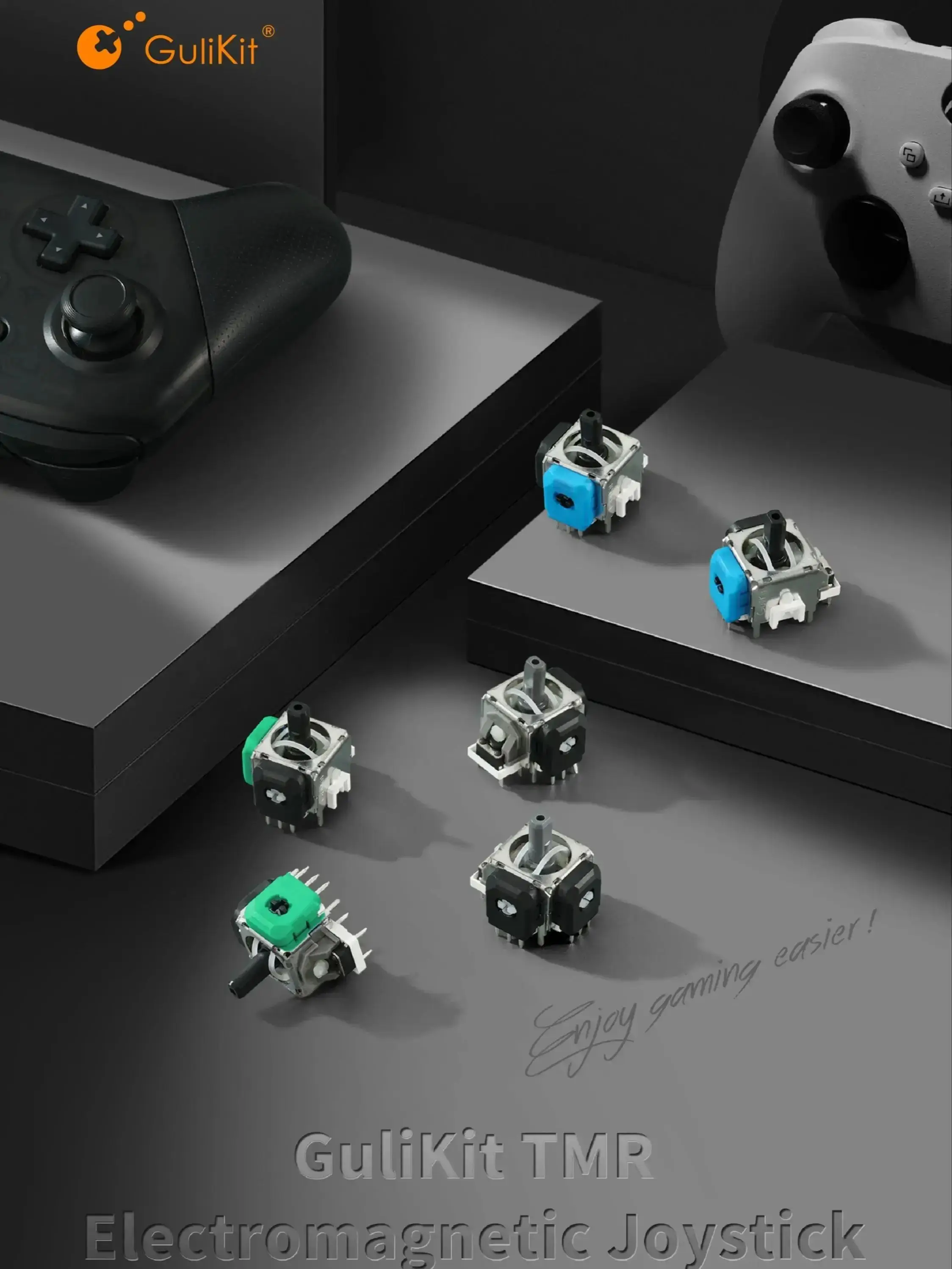 GuliKit TMR Joystick met Stok Cap voor PS4 PS5/PS5 Rand Gamepad voor Schakelaar Pro Xbox Serie Controller Game accessoires Reparatie - afbeelding 2