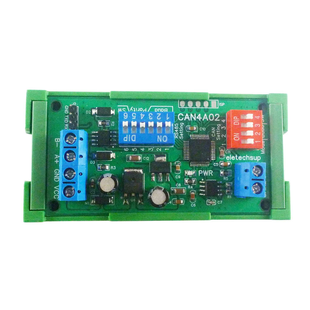 

DC 12V 2 Way Transparent Data Transmission Bus Module CAN4A02 CAN 2.0 To RS485 RS232 RS422 CANBUS Serial Protocal Converter