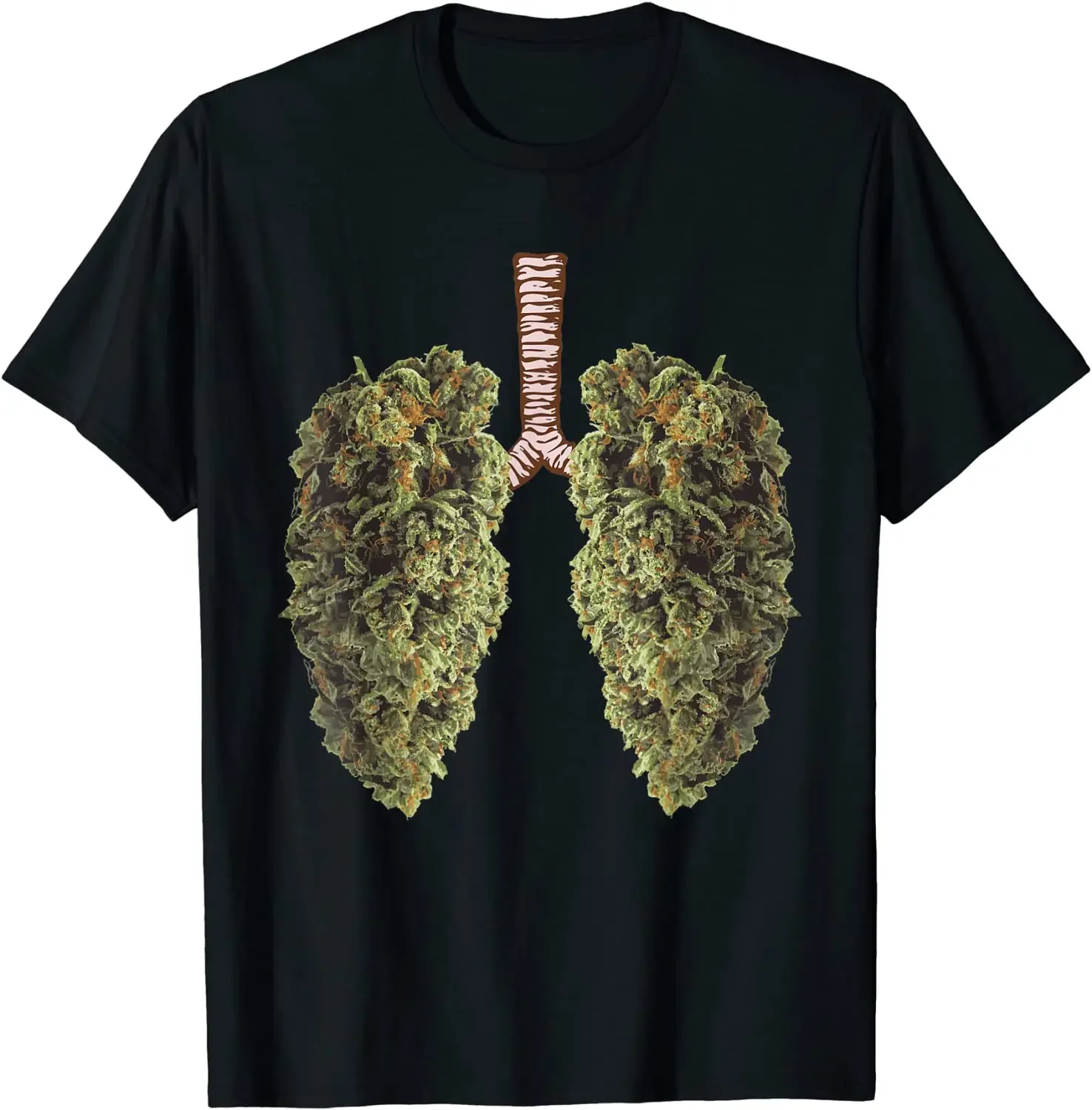 Hot Sale Student Top T-shirts Cotton Tees Printed Funny Weed Lung  Bud T-Shirt - THC Lung TShirt men clothing graphic clothing