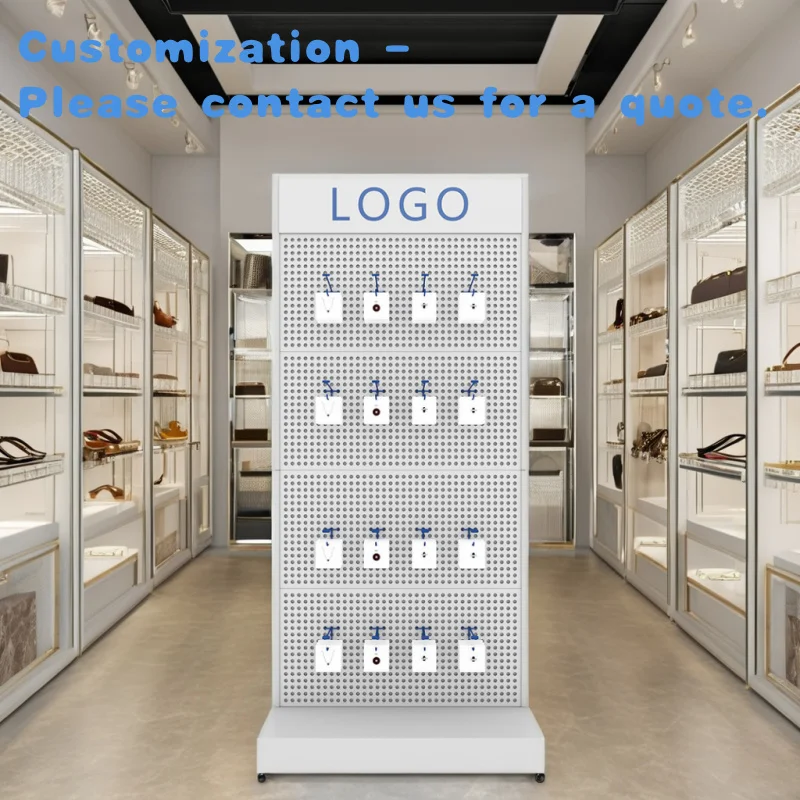 

custom.Big Hair Accessories Necklace Store Metal Pegboard Custom Retail Stands Jewelry Display Props Show