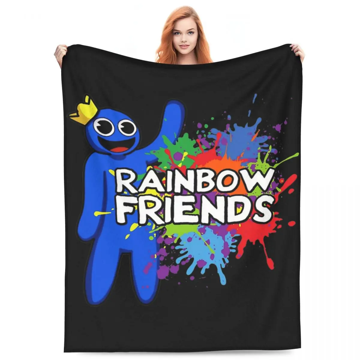 

Rainbow Friend Game Merch Blankets Soft Fleece Throw Blankets Cozy Plush Thin Quilt